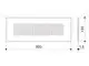 Technische Zeichnung eines Fränkische Designgitters "starline LINE", Maße: 350x130 mm, Tiefe 1,5 mm, Material: Edelstahl geschliffen, Artikelnummer: 78300663.